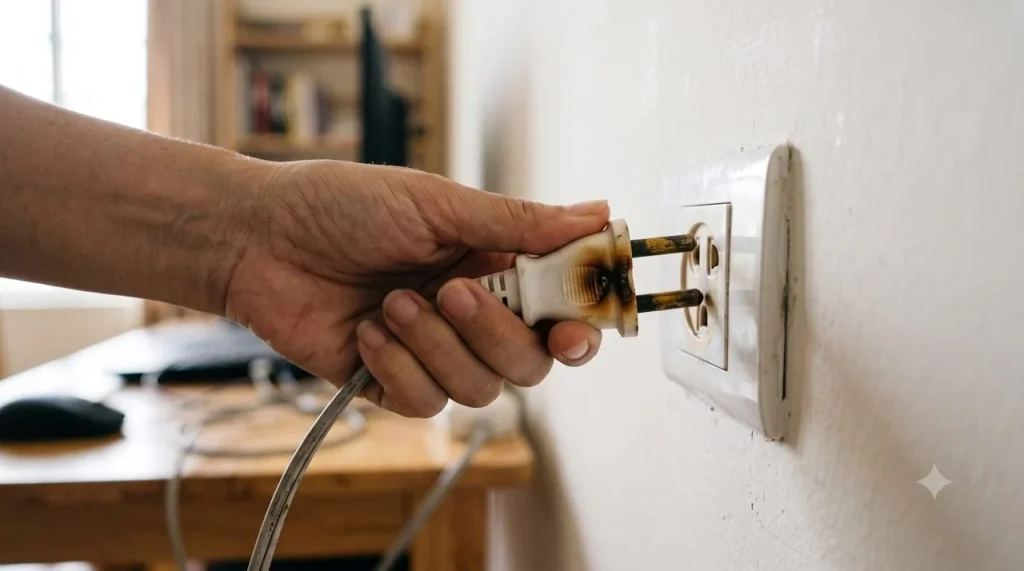 Nhiều thiết bị công suất lớn dùng chung một đường dây điện gây quá tải