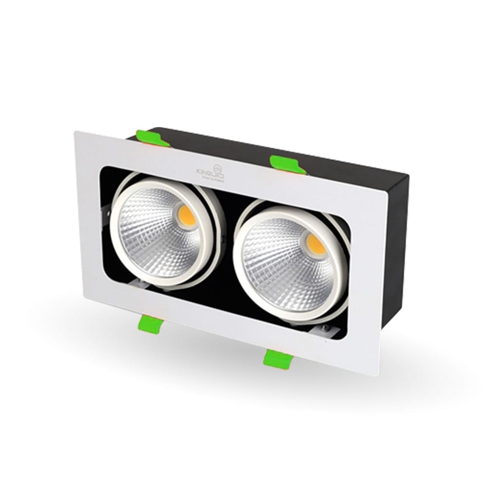Đèn LED hộp âm trần chiếu rọi Topaz (Hoàng Ngọc) KINGLED GL-2*10SS-V227 2