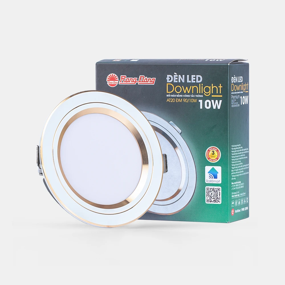 Đèn LED Downlight âm trần Rạng Đông AT20 ĐM 90/10W 2