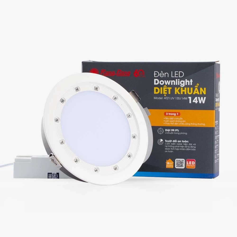 Đèn LED Downlight âm trần Rạng Đông AT21.UV 135/14W 3