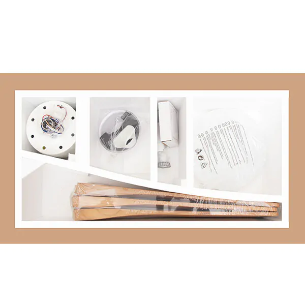 Quạt trần đèn cánh gỗ QViFa – 60 2