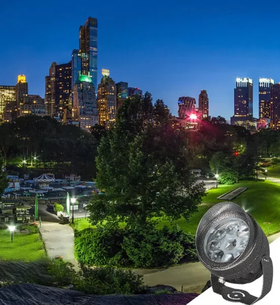 Đèn led rọi cột thấu kính mũ 36W RGB GX-Lighting