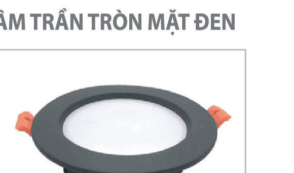 Đèn LED âm trần tròn mặt đen Asia MTD7 7W
