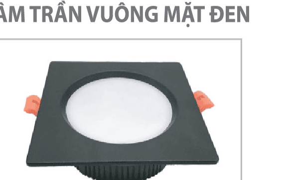 Đèn LED âm trần vuông mặt đen Asia MVD7 7W