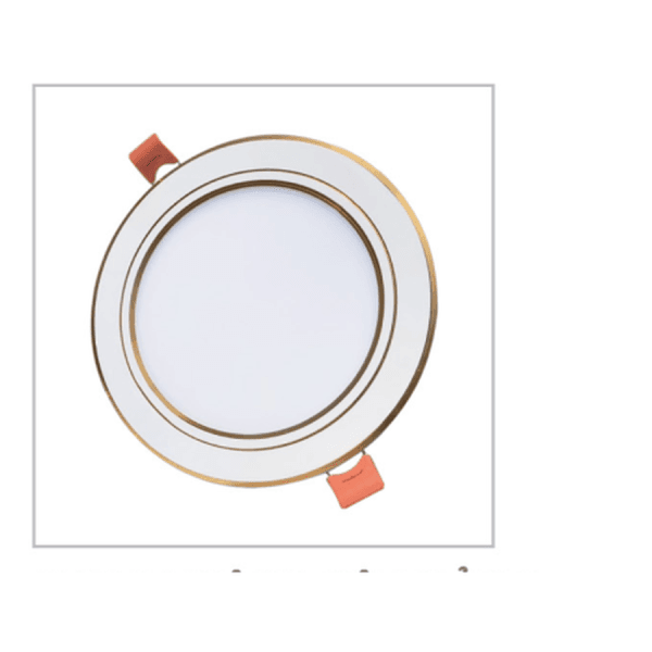 Đèn LED panel tròn siêu mỏng viền vàng Asia PV12 12W