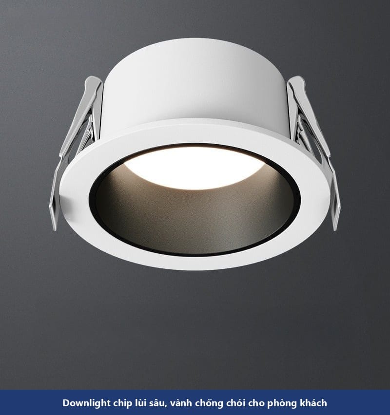 Downlight chip lùi sâu chống chói phòng khách