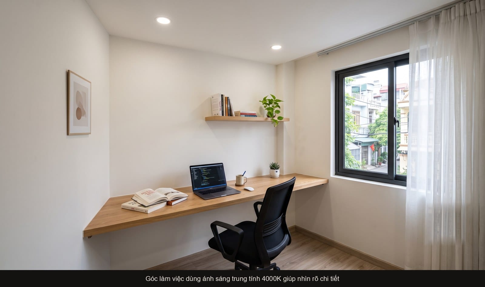 Góc làm việc ánh sáng trung tính 4000K, rõ nét
