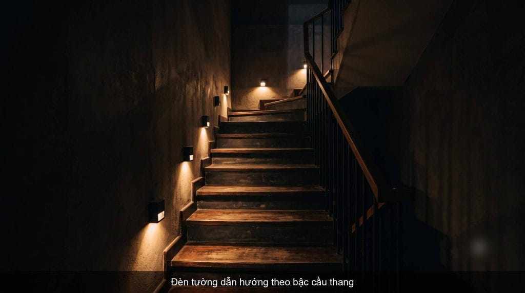 Đèn cầu thang và thông tầng nên chọn thế nào để vừa đẹp vừa an toàn.
