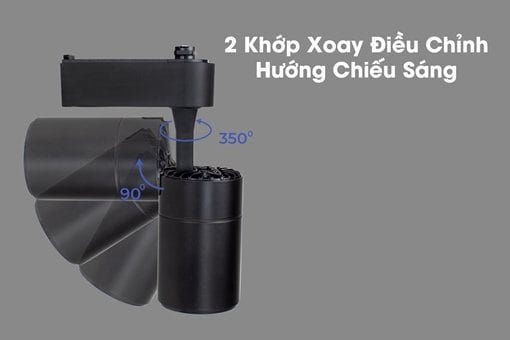 Đèn Rọi Ray Sapphire 7W vỏ đen (DTL-7-D) Kingled 5