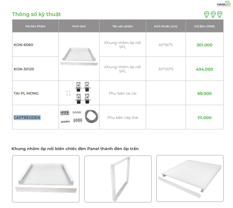 Đèn Led Panel KingLed 48W SPL-48SS-6060 3