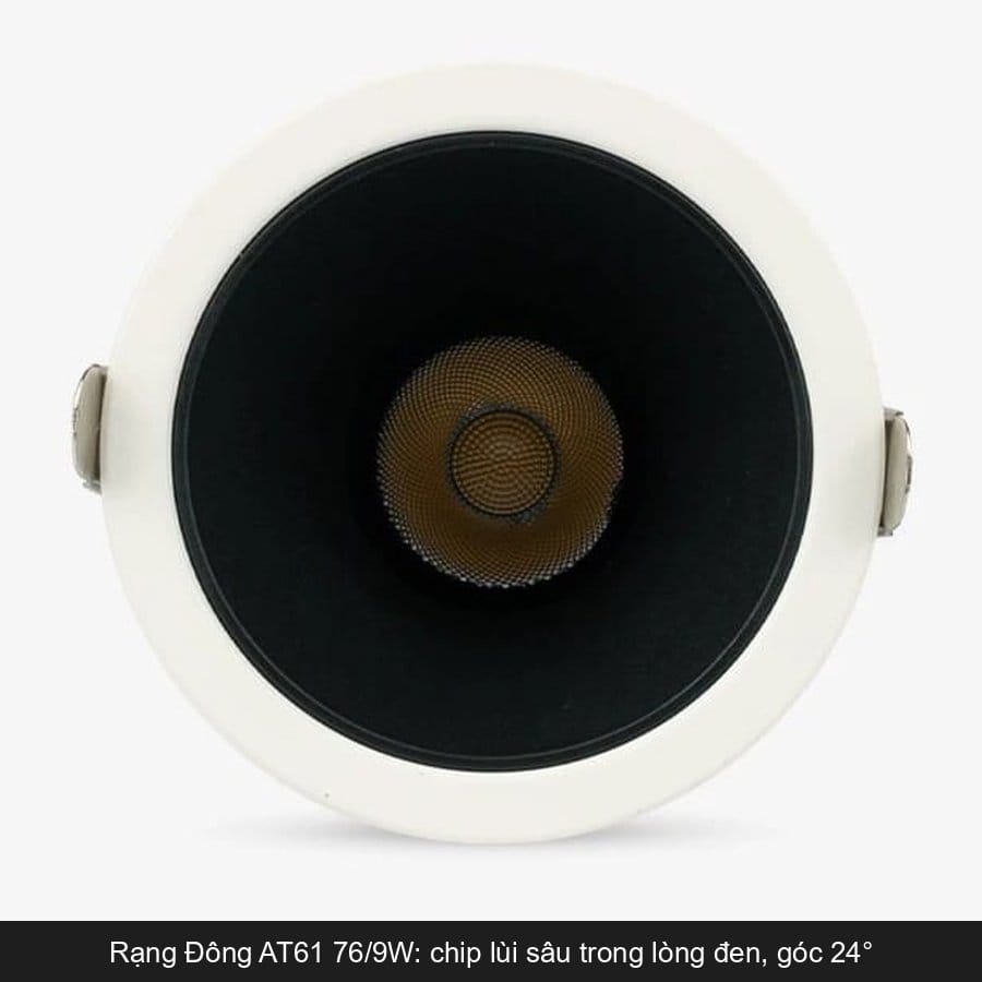 Đèn spotlight Rạng Đông AT61 76/9W chip lùi sâu góc 24 độ