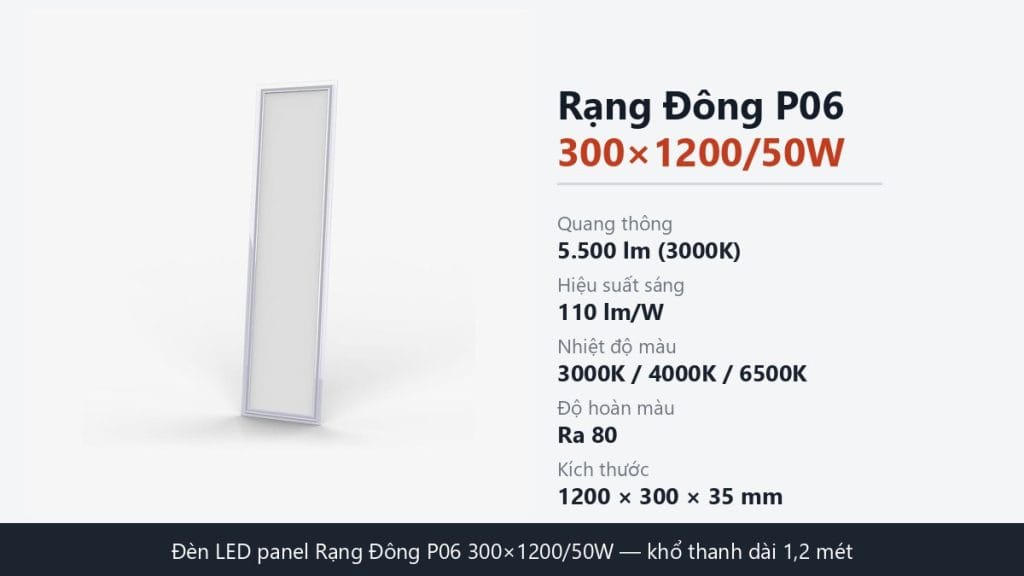 Đèn LED panel 300x1200 Rạng Đông 50W lắp phòng nào hợp.